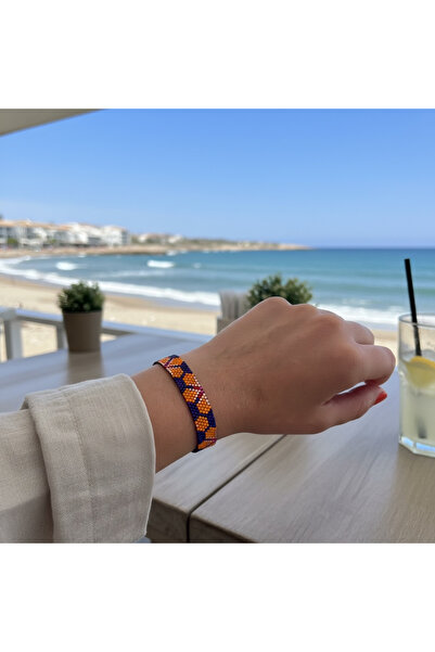 Pafuli Handmade Miyuki Bracelet Saks & Orange