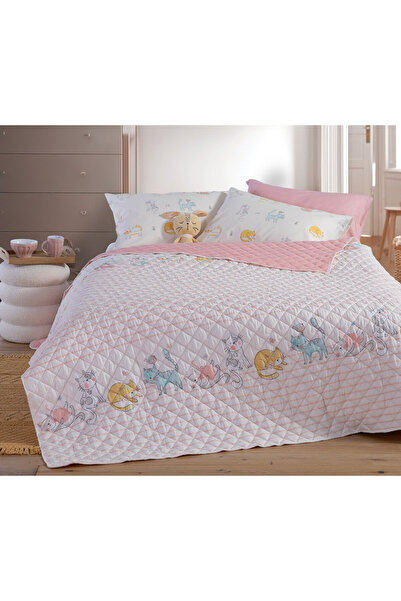 Nef Nef Homeware Nef Nef Κοριτσίστικο Κάλυμμα Κρεβατιού 180x240 Εκρού/Ροζ