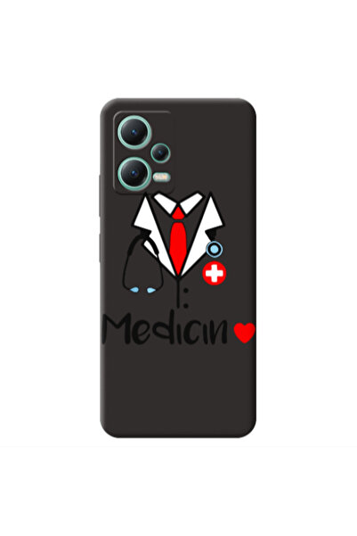Other Xiaomi Redmi Note 12 Pro 5G Medicin Black Colored Silicone TPU Θήκη
