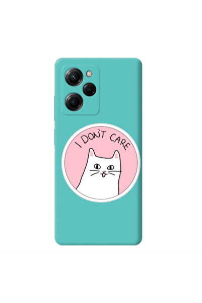 Other Xiaomi Poco X5 Pro I dont Care Turquoise Colored Silicone TPU Θήκη