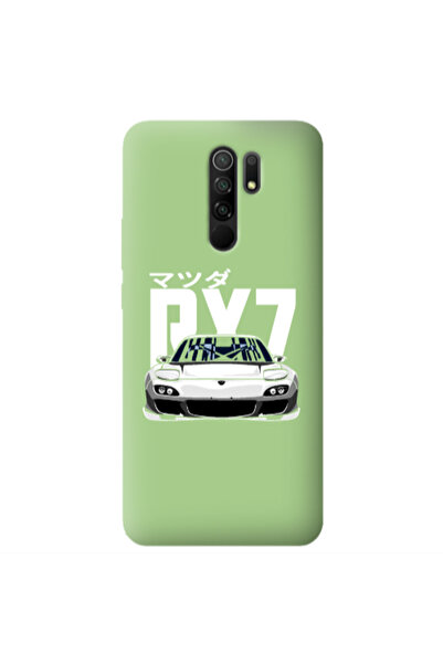 Other Xiaomi Redmi 9 Car Rx7 Light Green Colored Silicone TPU Θήκη