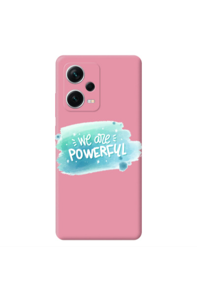 Other Xiaomi Poco X5 We are Powerful Pink Colored Silicone TPU Θήκη