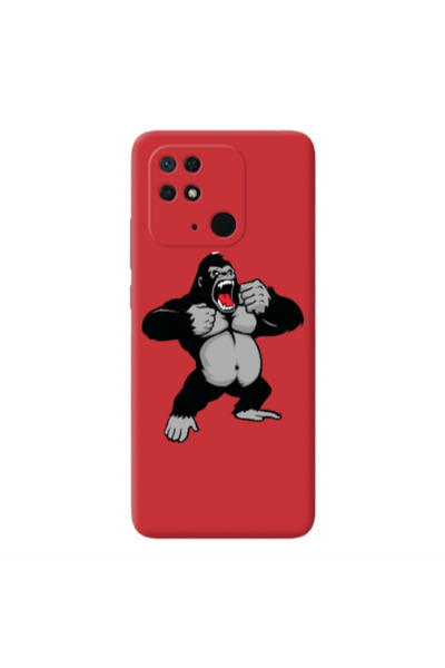 Other Xiaomi Redmi 10C Angry Gorilla2 Red Colored Silicone TPU Θήκη