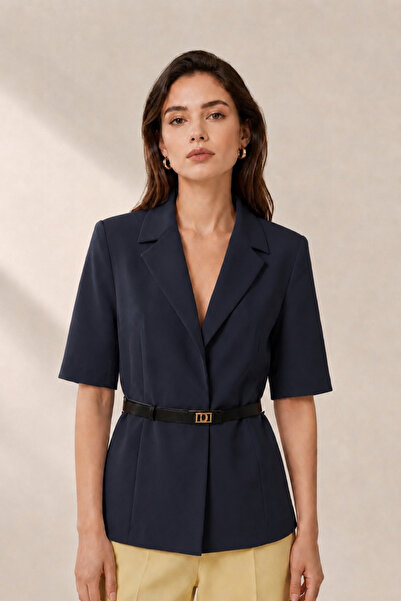İnouveaue Beli Kemerli Kadın Blazer Ceket