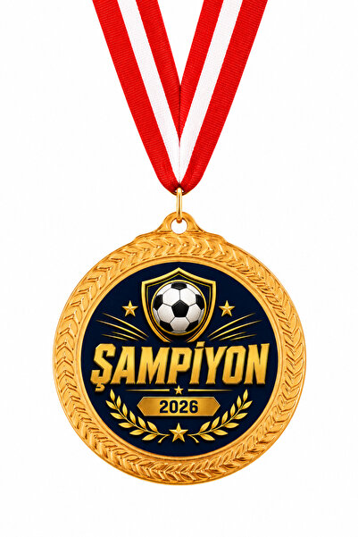 Expoim Altın Renkli Futbol Şampiyon Madalyası - Futbol Turnuvası Madalyası