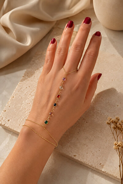 Markiz Takı Shahmeran with Colored Stones