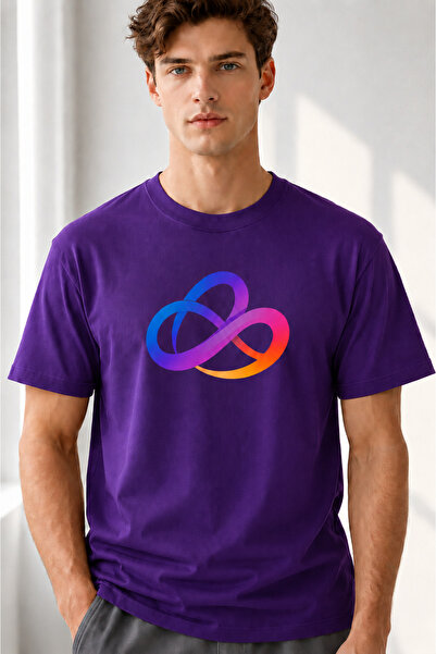 VODEXA Unisex Oversize T-Shirt Colorful Printed 100% Cotton T-Shirt Comfortab...