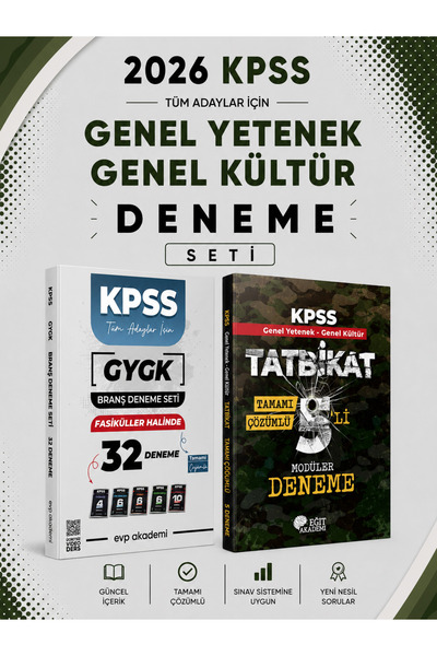 evp akademi Eğit Akademi 2026 KPSS GKGY TATBİKAT 5 Deneme & KPSS Tüm Dersler ...