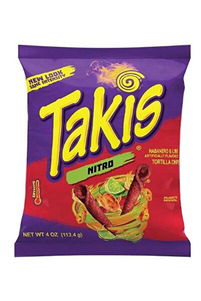 Takis Nitro Rolled Tortilla Chips - Habanero & Lime Crunchy Savory Snack 113.4g