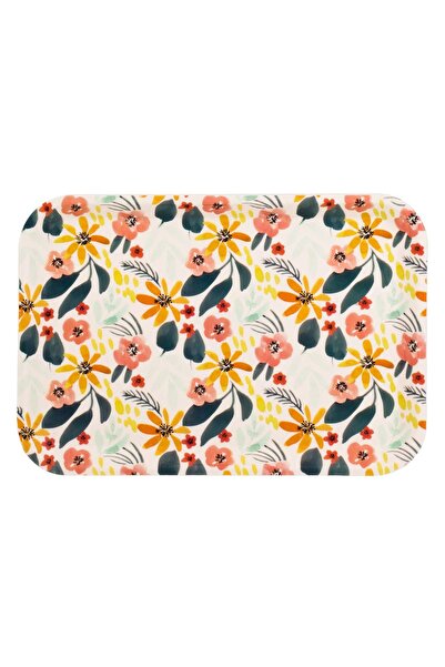Z Store Tavă de servire din plastic cu model floral - 29x20cm