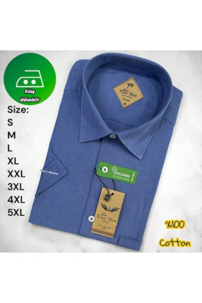Aycan Fourmen 100% Cotton Linen Short-Sleeved Shirt