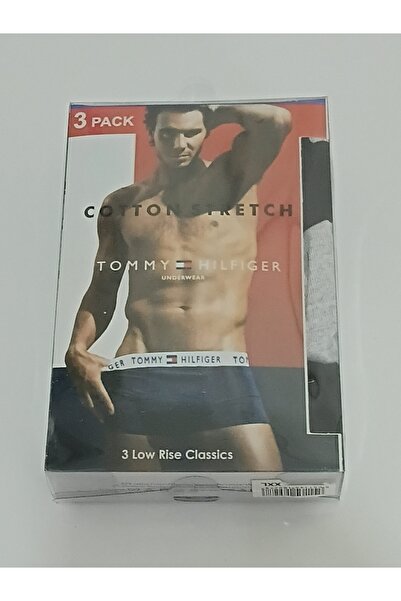 Tommy 3 lü Boxer siyah gri siyah