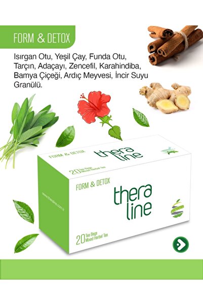 Theraline Form & Detox Çayı 20'li Süzen Poşet - Ödem Ve Şişlik Karşıtı Detoks...