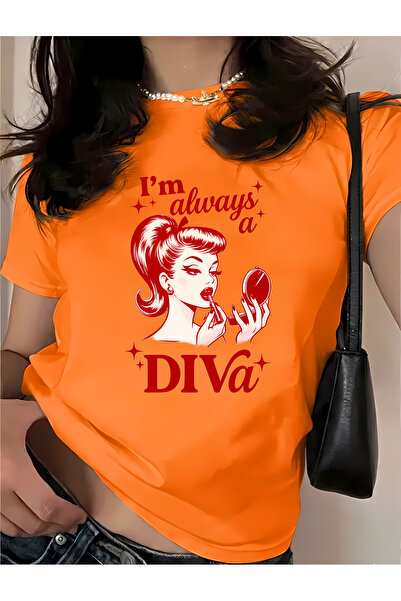 New Shine Diva Makeup Printed Women's Oversize Cotton T-Shirt