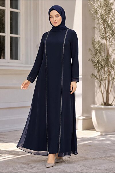 Alvina Stone Printed Plus Size Chiffon Dress 20509
