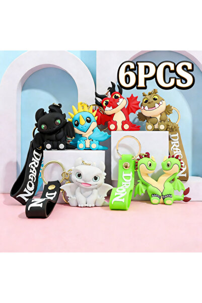 choice2 Mix(6PCS) New How to Train Your Dragon Toothless Keychain Night Fury ...