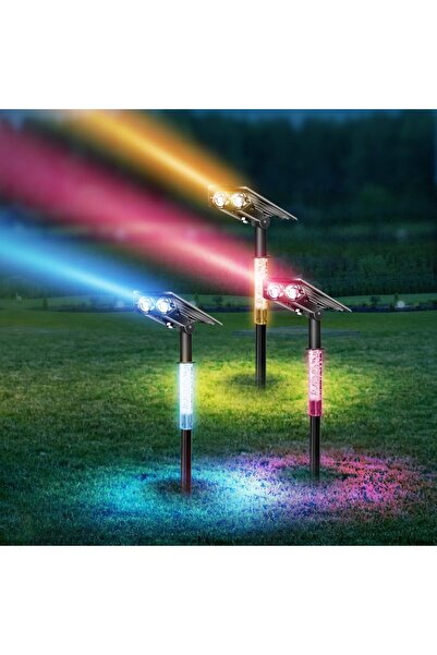 Choice1 1 PACK RGB Solar Garden Lawn Lamp Outdoor RGB Spotlight Landscape Pat...
