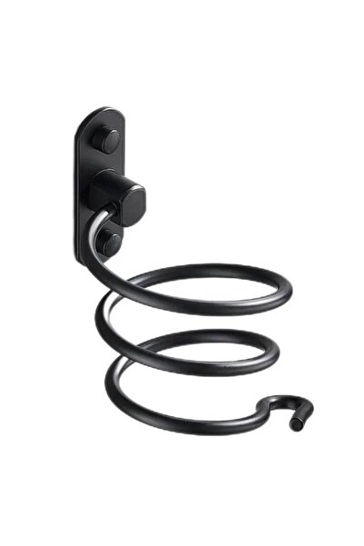 Choice1 Black Bathroom Hair Dryer Wall Bracket Hair Dryer Rotating Storage Ra...