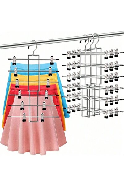 Choice 3 packs Silver 6-Tier Hanger Organizer – Space-Saving Closet Storage f...