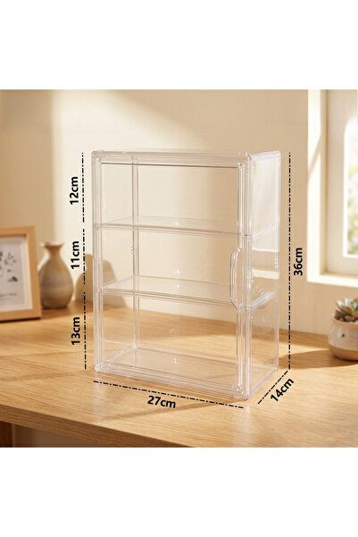 choice2 Two-layer partition Transparent Storage Box with Partition Dustproof ...