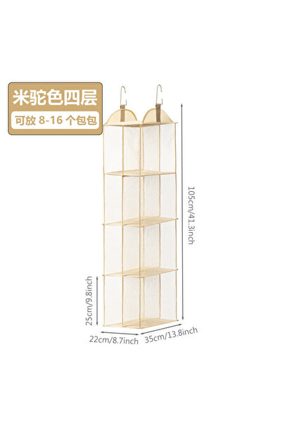 Choice1 Four-Cells handbag Organizer Closet Storage for Handbags Purse Organi...
