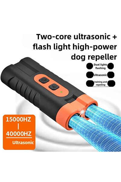 Choice Black 2025 Dual Head Ultrasonic Dog Repeller Anti Bark USB Rechargeabl...