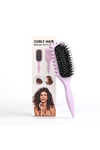 Choice4 PURPLE Salon Bursh Curly Hair Styling Brush: Defined Curls on Wet Hai...