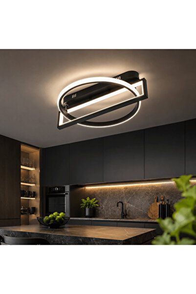 LedCorp Candelabru LED Diforma 80W Negru cu Telecomandă, Reglabil, 3 Tipuri d...