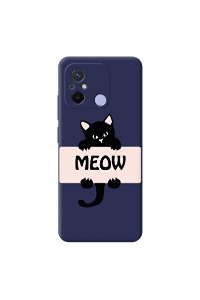 Other Xiaomi Redmi 12C Meow Dark blue Colored Silicone TPU Θήκη
