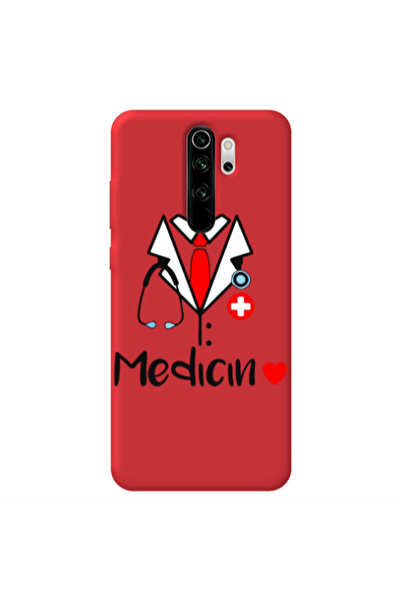 Other Xiaomi Redmi Note 8 Pro Medicin Red Colored Silicone TPU Θήκη