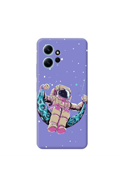 Other Xiaomi Redmi Note 12 4G Astronaut swinging on the moon Purple Colored S...