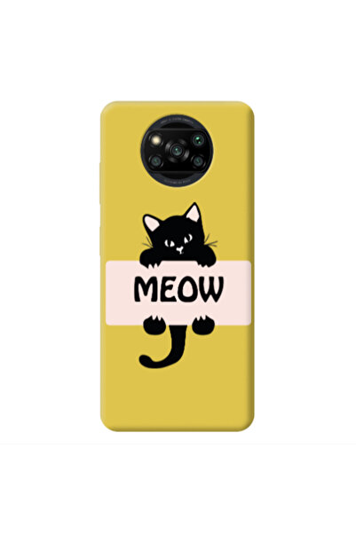 Other Xiaomi Poco X3 /X3 Pro Meow Yellow Colored Silicone TPU Θήκη