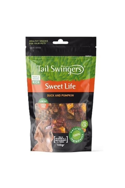 Tail Swingers Gustare pentru câini, Tail Swingers, cu rață și dovleac, 100 g,...