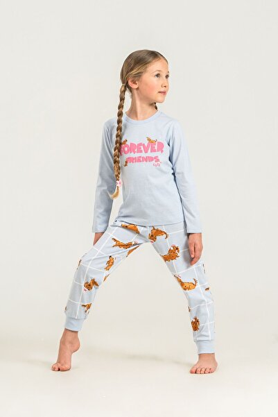 Rolypoly Girls Forever Friends Blue Long Sleeve Pajama Set Rp3907-C-V2