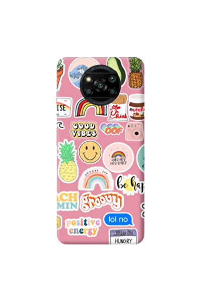Other Xiaomi Poco X3 /X3 Pro Good vibes Pink Colored Silicone TPU Θήκη