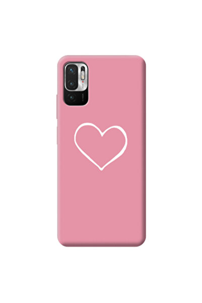 Other Xiaomi Redmi Note 10 Pro 5G White heart Pink Colored Silicone TPU Θήκη