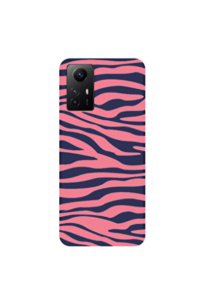 Other Xiaomi Redmi Note 12s Pink Zebra Dark blue Colored Silicone TPU Θήκη