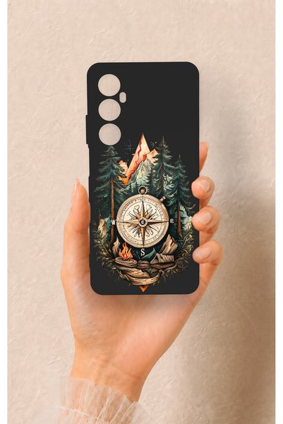 Vip Case Realme C65 Compatible Compass Forest Pattern Silicone Case