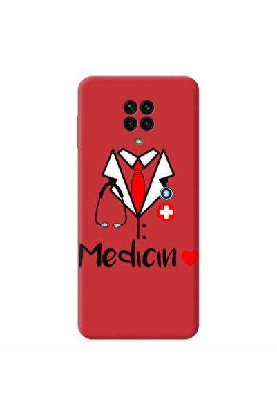 Other Xiaomi Redmi Note 9 Pro Medicin Red Colored Silicone TPU Θήκη
