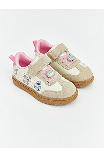 LC Waikiki LCW STEPS Bej Stitch Baskılı Kız Çocuk Spor Ayakkabı