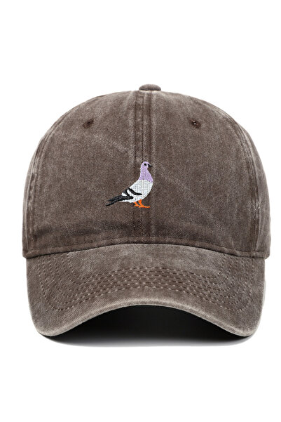 Choice14 coffee Baseball cap suitable for all seasons, pigeon embroidery patt...