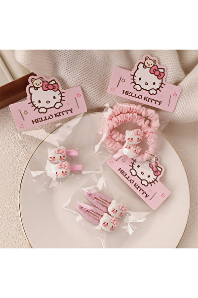 Choice1 white 6pcs Sanrio Hello Kitty Hair Accessory Set For Baby Hair Ponyta...
