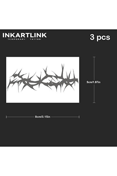 Choice IN-E531 3 pcs Thorns Temporary Tattoo,Lasts To 15 Days New Technology ...