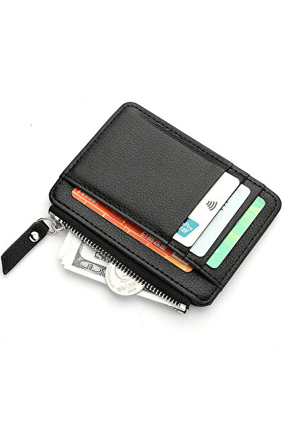 Choice black 2025 Top Quality PU Leather Card Bag for Girls Compact and Ultra...