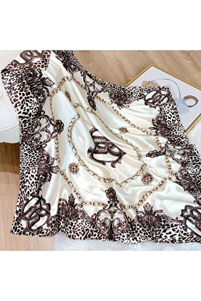 Choice4 وشاح حريري مربع للنساء مقاس 90×90 سم، طراز BX04JSC048-05، شال أنيق لل...
