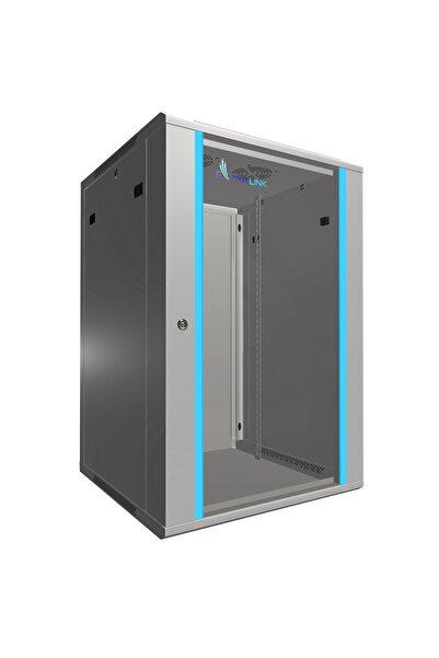 Extralink 18U 600x600 Gri |   Dulap rack |   montat pe perete