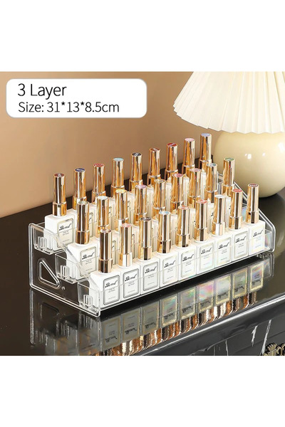 Choice Clear-3 Layers 3/4/5/6/7 Layers Acrylic Nail Polish Display Organizer ...
