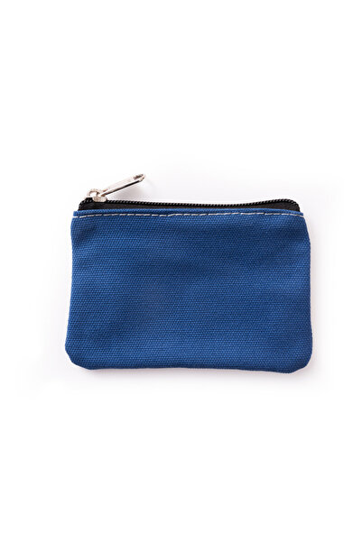 Choice1 royal blue DIY Plain Canvas Cotton Bag Pure Zipper Coin Key Bag Money...