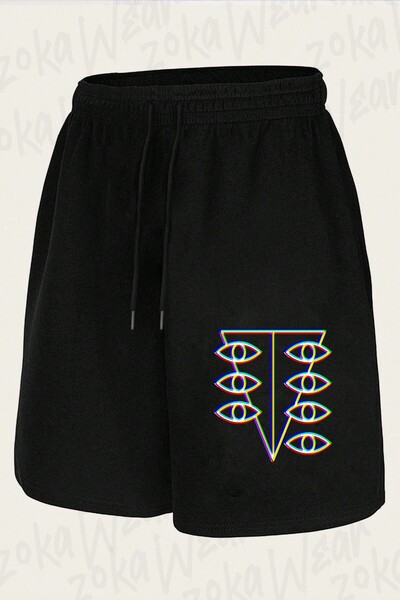 ZOKAWEAR Unisex Neon Genesis Evangelion Seele Design Σορτς με στάμπα