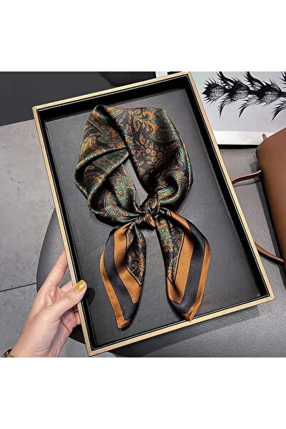 Choice8 70x70cm FJ418-32-7 Luxury Chain Print Small Square Scarf Simulated Si...